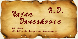 Najda Danesković vizit kartica